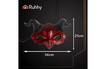 Maska diabła na karnawał z rogami