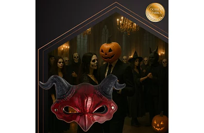 Maska diabła na karnawał z rogami