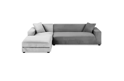 Pokrowiec na sofę 145–185 cm – ciemnoszary aksamit