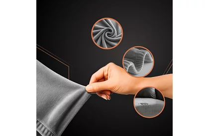 Pokrowiec na sofę 145–185 cm – ciemnoszary aksamit