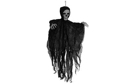 Zawieszony szkielet 70 cm - czarna dekoracja wisząca