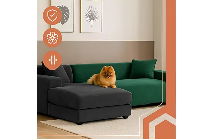 Pokrowiec na sofę 145–185 cm – Zielony aksamit