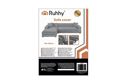 Pokrycie na sofę 145–185 cm – Jasnoszary aksamit