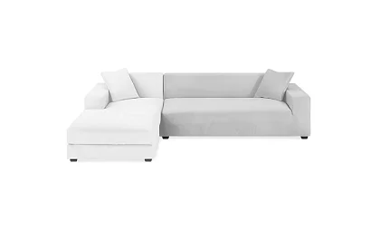 Pokrycie na sofę 145–185 cm – Jasnoszary aksamit