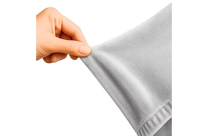 Pokrycie na sofę 145–185 cm – Jasnoszary aksamit