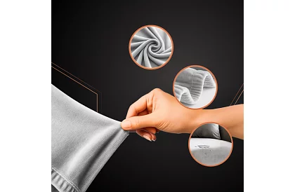 Pokrycie na sofę 145–185 cm – Jasnoszary aksamit