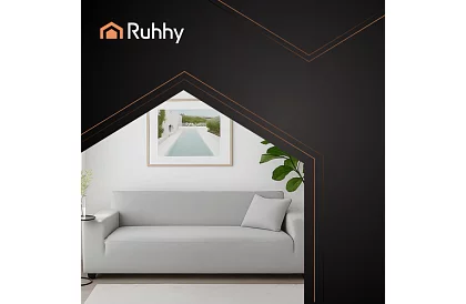 Pokrycie na sofę 145–185 cm – Jasnoszary aksamit