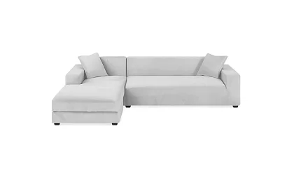 Pokrycie na sofę 190–230 cm – Jasnoszary aksamit