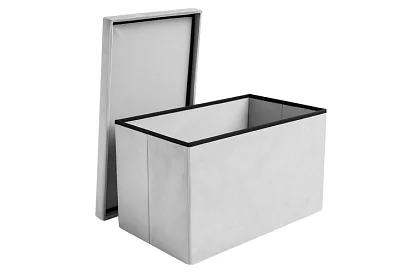 Składany pojemnik na przechowywanie 60 × 30 × 30 cm – szary aksamit