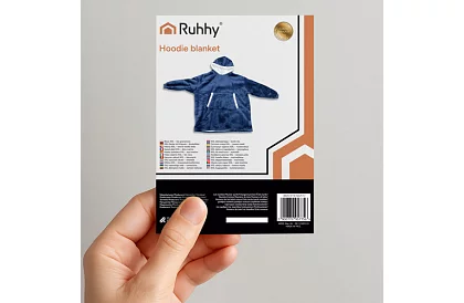 Duża oversize bluza – ciemnoniebieski koc