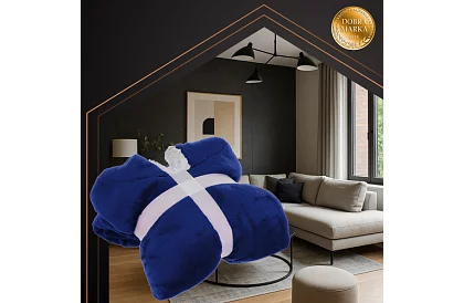 Duża oversize bluza – ciemnoniebieski koc