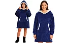 Duża oversize bluza – ciemnoniebieski koc