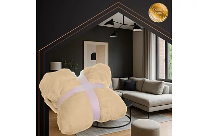 Duża oversize bluza – beżowy koc