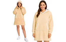 Duża oversize bluza – beżowy koc