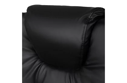 Fotel biurowy z wysuwaną podnóżkiem – czarny