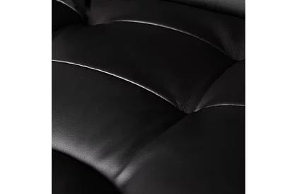 Fotel biurowy z wysuwaną podnóżkiem – czarny