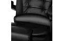 Fotel biurowy z wysuwaną podnóżkiem – czarny