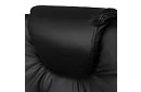 Fotel biurowy z wysuwaną podnóżkiem – czarny