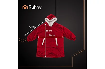 Duża oversize bluza – czerwona kołdra