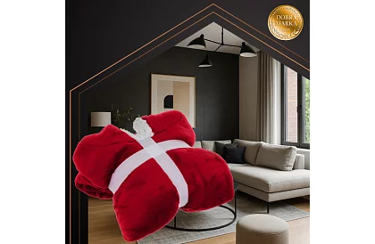 Duża oversize bluza – czerwona kołdra