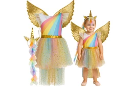 Kostium jednorożca dla dzieci w trzech częściach - 110–116 cm