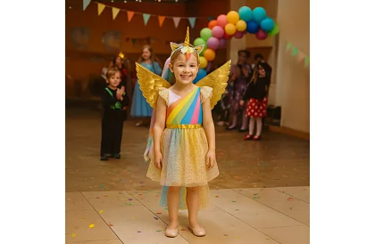 Kostium jednorożca dla dzieci w trzech częściach - 122–128 cm