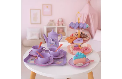 Zestaw herbaty dla dzieci w walizce z jednorożcem