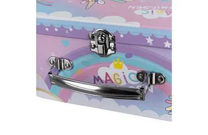 Zestaw herbaty dla dzieci w walizce z jednorożcem