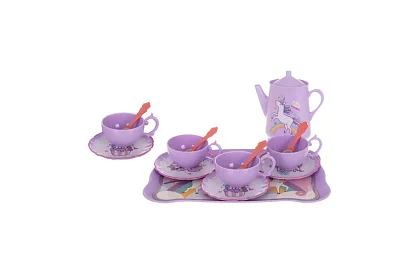 Zestaw herbaty dla dzieci w walizce z jednorożcem