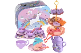 Zestaw herbaty dla dzieci w walizce z jednorożcem