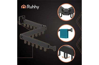 Ścienny składany suszarka do prania – 2 w 1