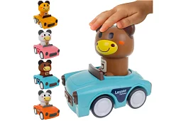 Sensoryczne samochodziki ze zwierzętami 4 w 1