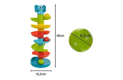 Wieża dziecięca z kulkami – tor kulkowy