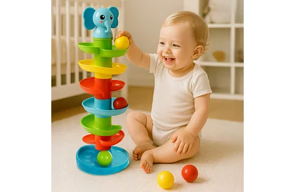 Wieża dziecięca z kulkami – tor kulkowy