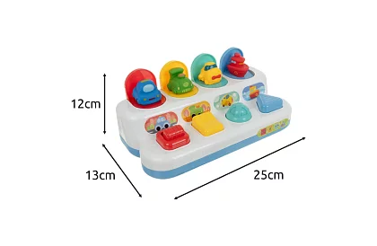 Zabawka edukacyjna z wyskakującymi pojazdami