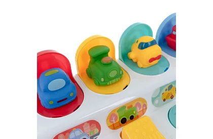 Zabawka edukacyjna z wyskakującymi pojazdami