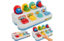 Zabawka edukacyjna z wyskakującymi pojazdami