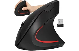 Bezprzewodowa ergonomiczna pionowa mysz – USB 2,4 GHz