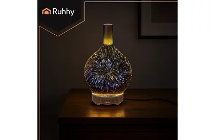 Lampka aromatyczna ultradźwiękowa 200 ml + 3 olejki zapachowe