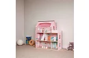 Drewniany domek dla lalek z oświetleniem LED + meble i akcesoria