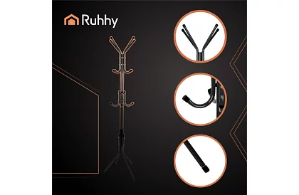 Stojak na ubrania 170 cm – czarny