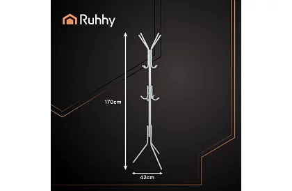 Stojak na ubrania 170 cm – biały