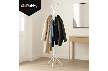 Stojak na ubrania 170 cm – biały