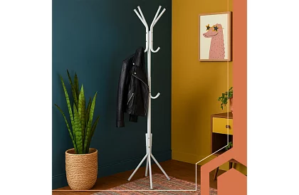 Stojak na ubrania 170 cm – biały