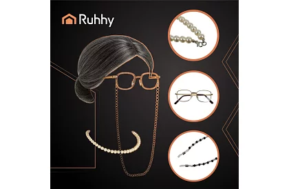 Kostium karnawałowy babci – zestaw 5-częściowy