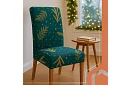 Uniwersalne pokrowce na krzesła z wzorem – zestaw 6 szt. – zielone
