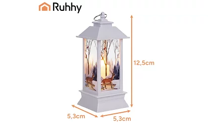 LED lampion świąteczny na baterie – biały