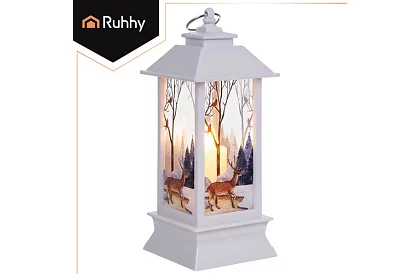 LED lampion świąteczny na baterie – biały