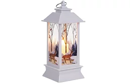 LED lampion świąteczny na baterie – biały