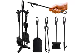 Narzędzia do kominka – zestaw 5 w 1 w stylu retro